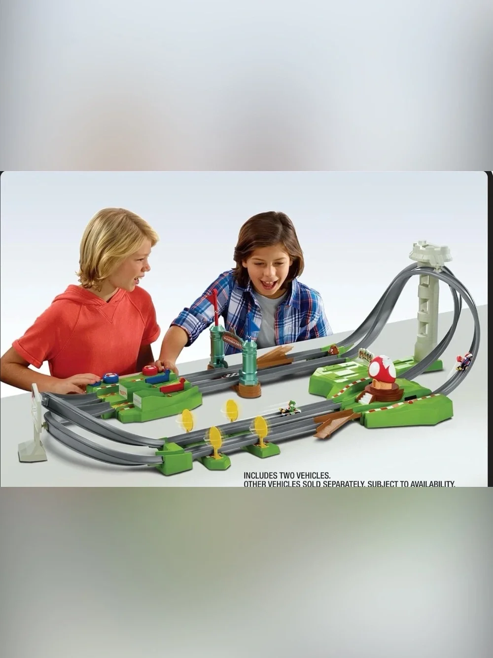 Hot Wheels Mario Kart Circuit Track Set Racing Playset Racecar